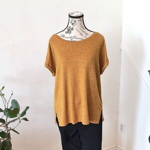 Lily Morgan Mustard Yellow Short Sleeve Top. Size XL. Great Condition.